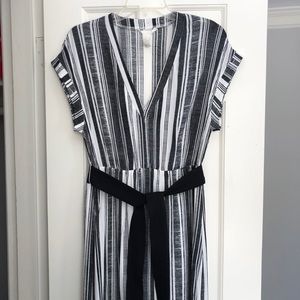 Breezy Black and White Striped Maxi